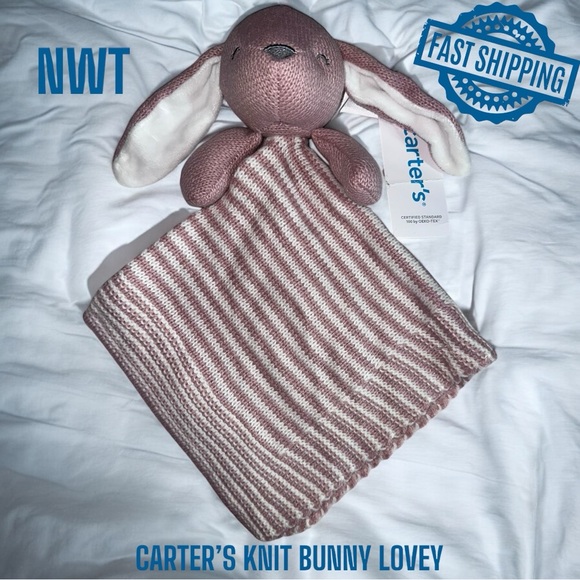 Carter's | Toys | New Carters Knit Rabbit Baby Security Blanket Bunny ...